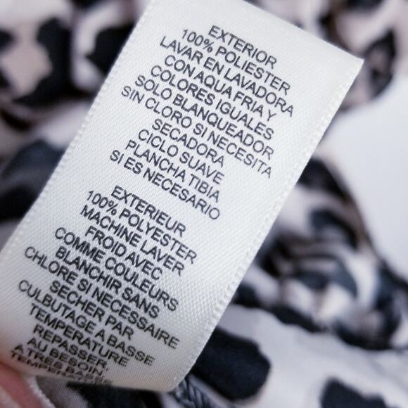 Eliza J. Cheetah Leopard Print Ruffle Cuff/Hem Mini Shift Dress - Size 8 - Picture 14 of 15